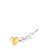 Two-tone heart Climber earring My Other Half