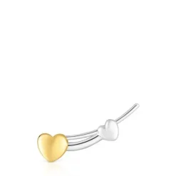 Two-tone heart Climber earring My Other Half