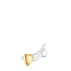 Two-tone heart Climber earring My Other Half