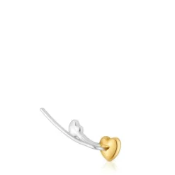 Two-tone heart Climber earring My Other Half