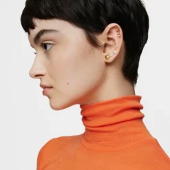 Two-tone heart Climber earring My Other Half