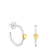 Two-tone heart Hoop earrings My Other Half