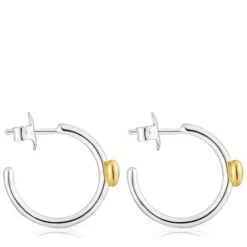 Two-tone heart Hoop earrings My Other Half