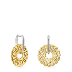 Two-tone hoop earrings Miranda