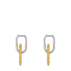 Two-tone hoop earrings Miranda