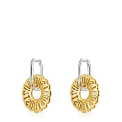 Two-tone hoop earrings Miranda