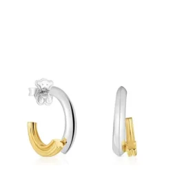 Two-tone Hoop earrings with bear motif TOUS 1950