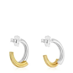 Two-tone Hoop earrings with bear motif TOUS 1950