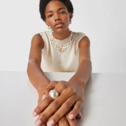 Two-tone Luah domed Ring