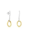 Two-tone silver vermeil TOUS Hav Earrings with ring