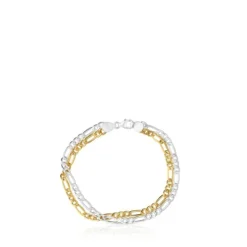 Two-tone TOUS Basics Bracelet with curb chain