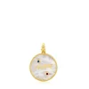 Vermeil Silver Glad Pendant with Mother-of-Pearl, Topaz and Ruby