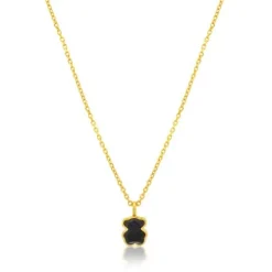 Vermeil Silver TOUS Color Necklace with Onyx