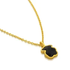 Vermeil Silver TOUS Color Necklace with Onyx