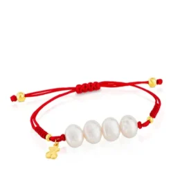 Vermeil Silver TOUS Nudos Bracelet with pearls