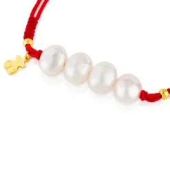 Vermeil Silver TOUS Nudos Bracelet with pearls