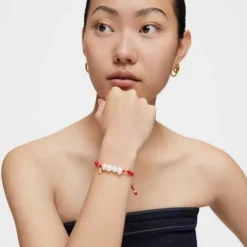 Vermeil Silver TOUS Nudos Bracelet with pearls