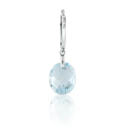 White gold Color Kings Earrings with Diamonds and Topaz