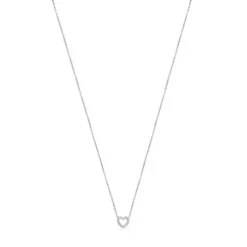 White Gold Les Classiques heart Necklace with Diamonds
