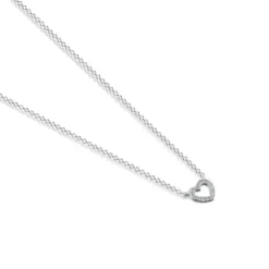 White Gold Les Classiques heart Necklace with Diamonds