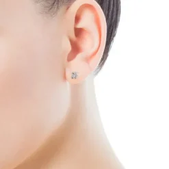 White Gold Silueta Earrings with Diamonds