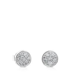 White Gold Super Micro Earrings with Diamonds