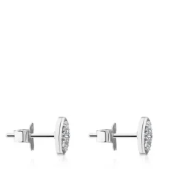 White Gold Super Micro Earrings with Diamonds