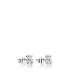 White Gold TOUS Bear Earrings with Diamonds Bear motif