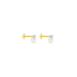 White Gold TOUS Diamonds Earrings with pearls