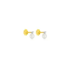 White Gold TOUS Diamonds Earrings with pearls
