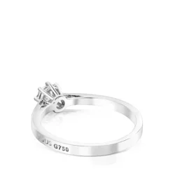 White gold TOUS Les Classiques Ring with small Diamond rosette. 0,10ct