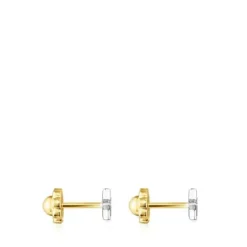 White Gold TOUS Puppies Earrings with Diamonds Star motifs