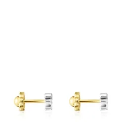White gold TOUS Puppies earrings with diamonds bear motif