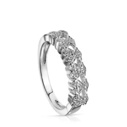 White Gold TOUS Puppies Ring with Diamonds 0.08ct