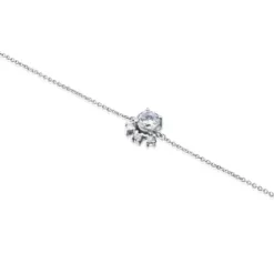 White Gold with Diamonds and Topaz Eklat Bracelet