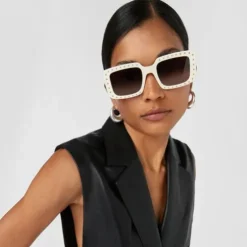 White Sunglasses Studs