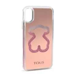 X/XS pink Delrey Glitter Mirror Bear Cellphone cover