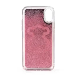 X/XS pink Delrey Glitter Mirror Bear Cellphone cover