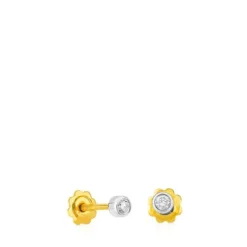 Yellow and White Gold TOUS Diamonds Earrings