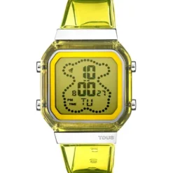 Yellow polycarbonate and steel digital Watch D-BEAR Fresh