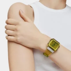 Yellow polycarbonate and steel digital Watch D-BEAR Fresh